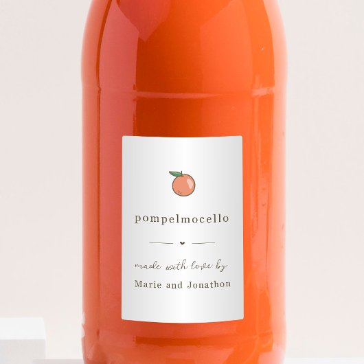 Pour Bocaux Étiquette Pompelmocello fait maison