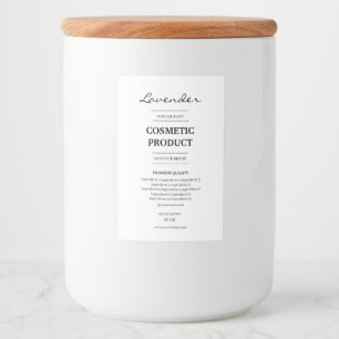 Pour Bocaux Étiquette produit simple en noir et blanc