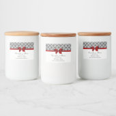 Pour Bocaux Étiquette rouge de nourriture de la damassé (Bouteilles)