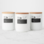 Pour Bocaux Étiquette simple de jambe noir et blanc (Bouteilles)