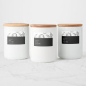 Pour Bocaux Étiquette simple de salsa de tomate noire et blanc (Bouteilles)