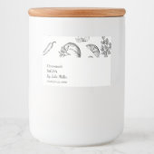 Pour Bocaux Étiquette simple de salsa de tomate noire et blanc (Devant)