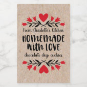 Pour Bocaux Fabriqué avec l'amour Étiquette de nourriture et d (Étiquettes simples)