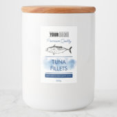 Pour Bocaux Filets de poisson de thon Étiquette de produit ave (Devant)