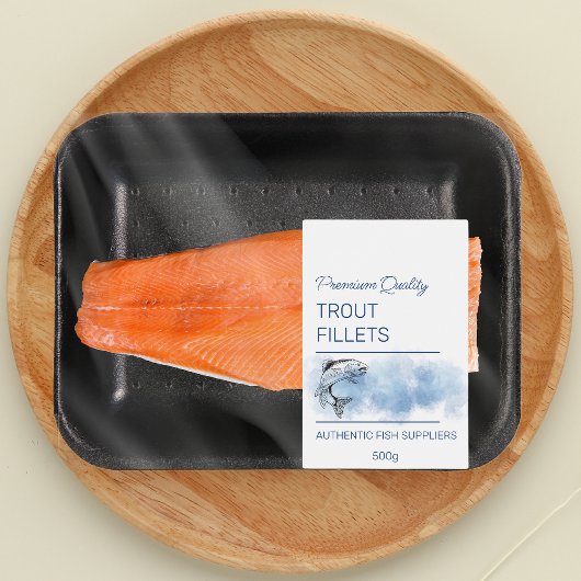 Pour Bocaux Filets de poisson truite Étiquette de produit