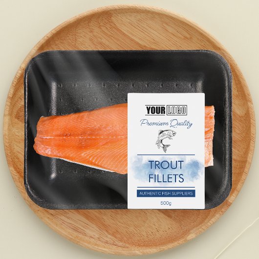 Pour Bocaux Filets de poisson truite Étiquette de produit avec