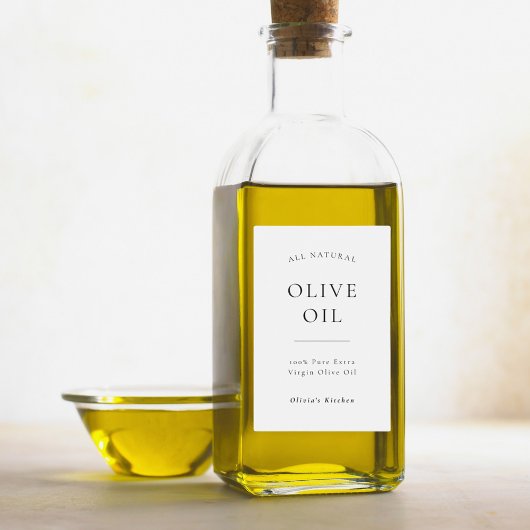 Pour Bocaux Huile d'olive moderne ou étiquette alimentaire