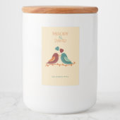 Pour Bocaux Inséparables Mariage Étiquette bougie (Devant)