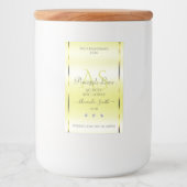Pour Bocaux Jaune clair moderne Étiquette Bijoux Monogramme (Devant)