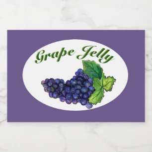 Pour Bocaux Jelly de raisin et Étiquette de confiture pourpre