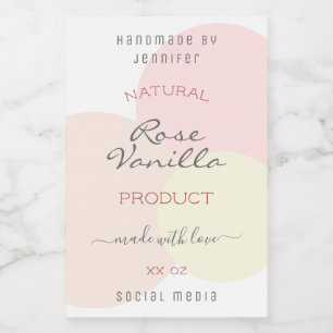 Pour Bocaux Joli emballage de produits Étiquette Pastel Aquare