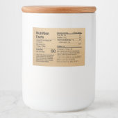 Pour Bocaux Kraft Honey - valeur nutritive Rectangle Étiquette (Devant)