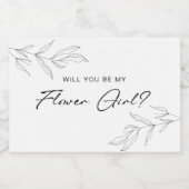 Pour Bocaux Ligne Art Foliage Fleur Fille Étiquette bougie (Étiquettes simples)