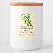 Pour Bocaux Limoncello Étiquette bouteille de citron bio | (Devant)