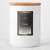 Pour Bocaux Logo de Étiquette Orange Cadre noir moderne (Devant)