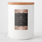 Pour Bocaux Logo Étiquette de luxe Ornate Rosegold (Devant)