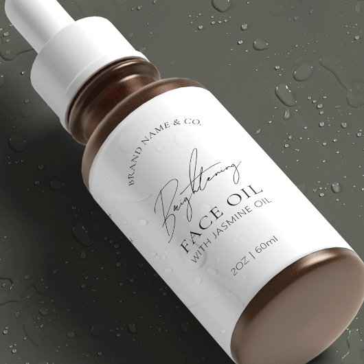 Pour Bocaux Logo minimum 2 OZ Dropper Bottle Étiquette étanche