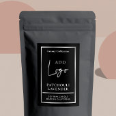 Pour Bocaux Logo noir et argent Élégant bougie Étiquette verti