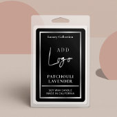 Pour Bocaux Logo noir et argent Élégant bougie Étiquette verti