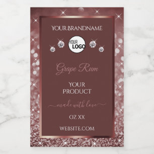 Pour Bocaux Luxueux Étiquette de produits de Parties scintilla
