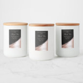 Pour Bocaux Luxueux Rose noir or Décor Merci Étiquette (Bouteilles)