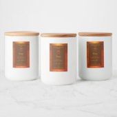 Pour Bocaux Marbre orange chatoyant Étiquette Rose (Bouteilles)
