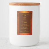 Pour Bocaux Marbre orange chatoyant Étiquette Rose (Devant)