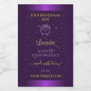 Pour Bocaux Moderne Purple produit Étiquette Parties scintilla