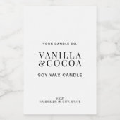 Pour Bocaux Moderne simple élégant Étiquette de bougie (Étiquettes simples)