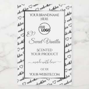 Pour Bocaux Noir Blanc Cloud Argent produit Étiquette Logo