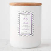 Pour Bocaux Noir Blanc Cloud Produit Étiquette Coeurs pourpres (Devant)