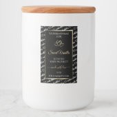 Pour Bocaux Noir Blanc Cloud Produit Étiquette Gold Frame (Devant)