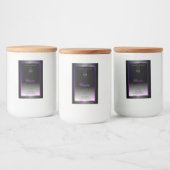 Pour Bocaux Noir Blanc Étiquette violet rose cadre Logo (Bouteilles)