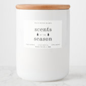 Pour Bocaux Parfums de saison Noël Bougie Étiquette Design (Devant)