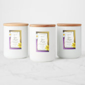 Pour Bocaux Parties scintillant métallique violet or Étiquette (Bouteilles)