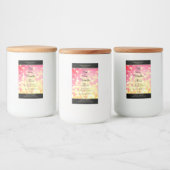 Pour Bocaux Parties scintillant or rose Ajouter logo Étiquette (Bouteilles)