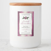 Pour Bocaux Parties scintillant violet blanc produit Étiquette (Devant)