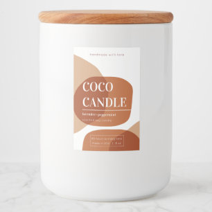 Pour Bocaux Pastel Abstrait Étiquette à bougies