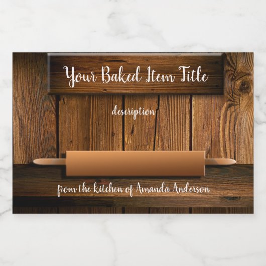 Pour Bocaux Pinceau à rouleaux boulanger Rustique Étiquette de (Étiquettes simples)