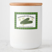 Pour Bocaux Pochettes de collage Plaid H Étiquette alimentaire (Devant)