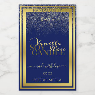 Pour Bocaux Produits Classy Packaging Étiquette Bleu foncé et 