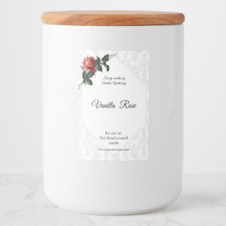 Pour Bocaux Rose à fil barbelé Damask Étiquette à bougie parfu