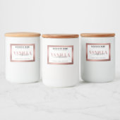 Pour Bocaux Rose Gold Candle Étiquette Modèle Étiquette de lux (Bouteilles)
