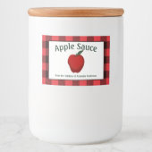 Pour Bocaux Sauce Pomme Canne Conserve Plaid H Étiquette alime (Devant)