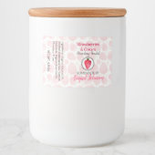 Pour Bocaux Savon artisanal à la fraise | Étiquette d'analyse (Devant)