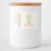 Pour Bocaux Savon artisanal à l'ananas | Étiquette d'analyse (Devant)