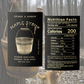 Pour Bocaux Sirop d'érable étanche Nutrition Étiquette aliment