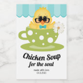 Pour Bocaux Soupe de poulet maison Mug Cute Étiquette (Étiquettes simples)