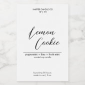 Pour Bocaux Style de calligraphie de luxe Étiquette de bougie  (Étiquettes simples)