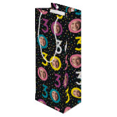 Pour Bouteille 30e anniversaire Personnaliser photo Sac cadeau vi (Dos Angle)